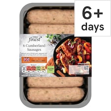 Tesco Finest 6 Cumberland Pork Sausages 400g