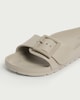 image 3 of F&F Buckle Detail Slip On Sandals in Dark Nude