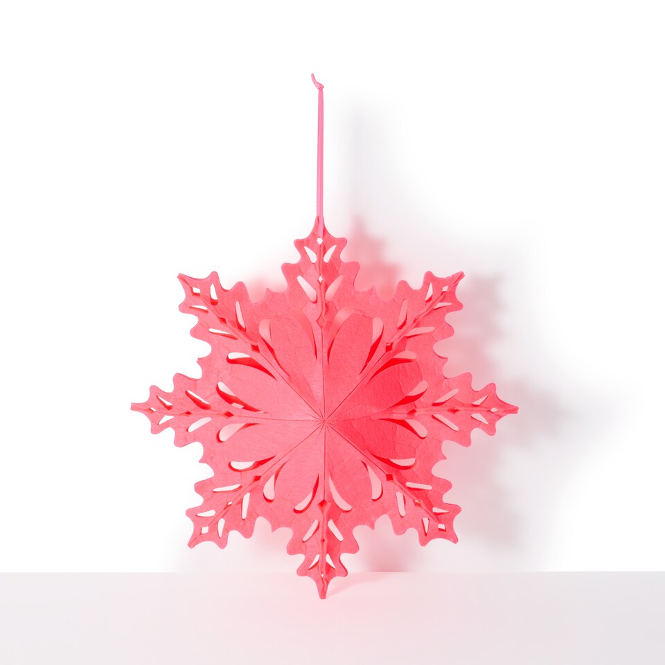 image 1 of Paperchase Neon Christmas Snowflake Decoration