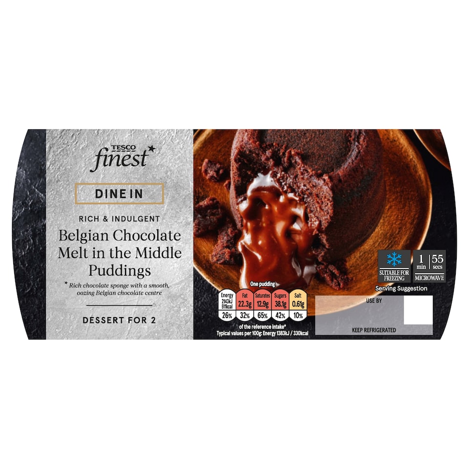 Tesco Finest Dine In Melt in The Middle Chocolate Fondants 310g