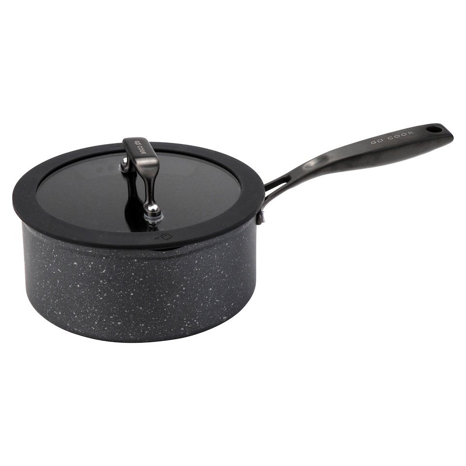 image 1 of Go Cook Black Oven Safe Saucepan 18cm