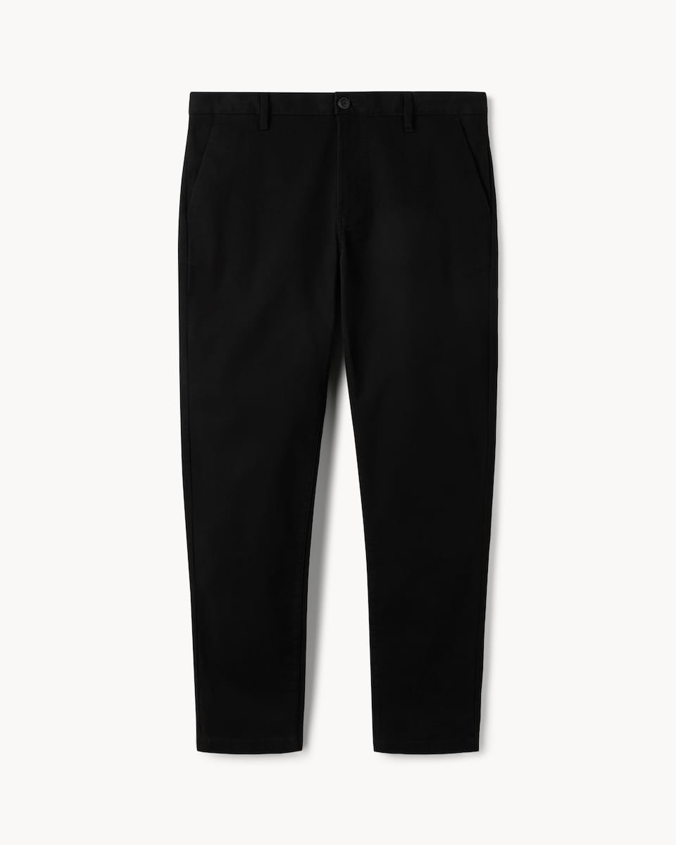 F&F Cotton Rich Slim Leg FREEFIT® Chino Trousers in Black
