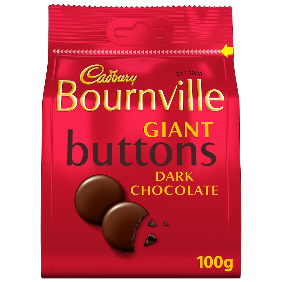 Cadbury Bournville Giant Chocolate Buttons Bag 100G