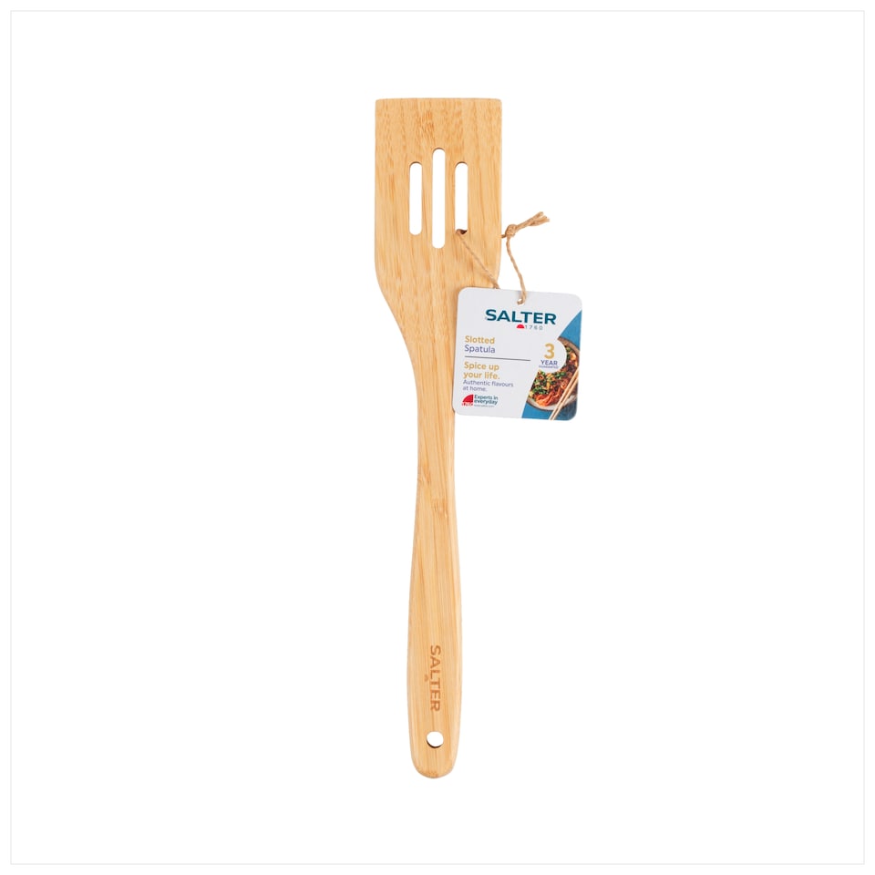 image 1 of Salter Bamboo Slotted Spatula.