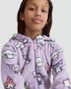 image 2 of Hello Kitty Fleece Hooded Onesie in Pink