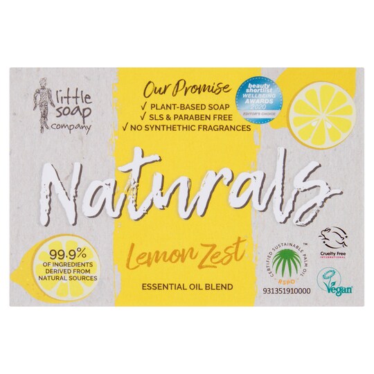 Little Soap Company Natural Bar Soap Cleansing Lemon 100G Tesco Groceries