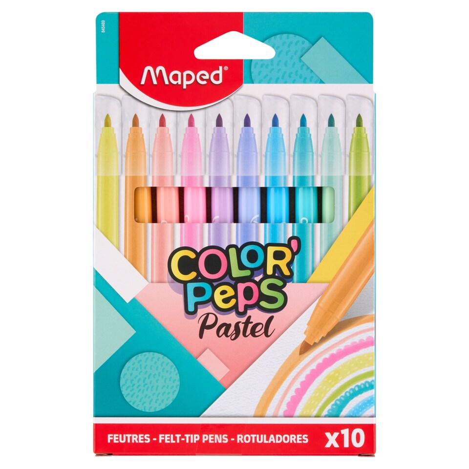 Maped Color' Peps kimosható filctoll készlet 2,8 mm 10 különböző pasztell szín