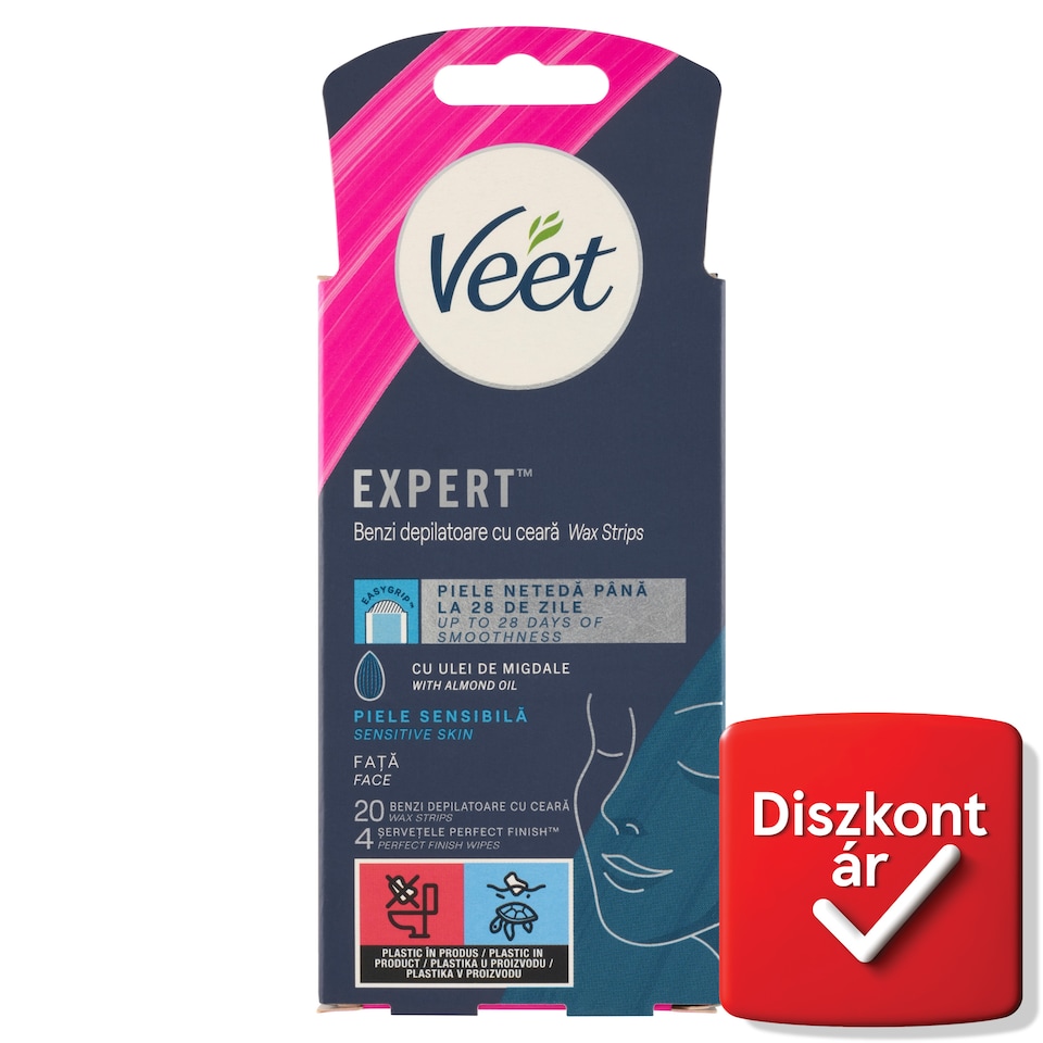 image 1 of Veet Expert Wax Strip and Perfect Finis Wipes with Argan Oil 