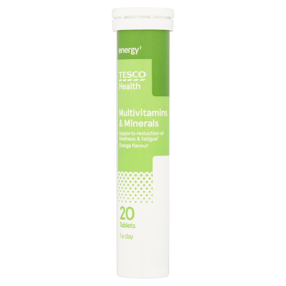 Tesco Health Multivitamins & Minerals Effervescent Tablets - Orange 20s