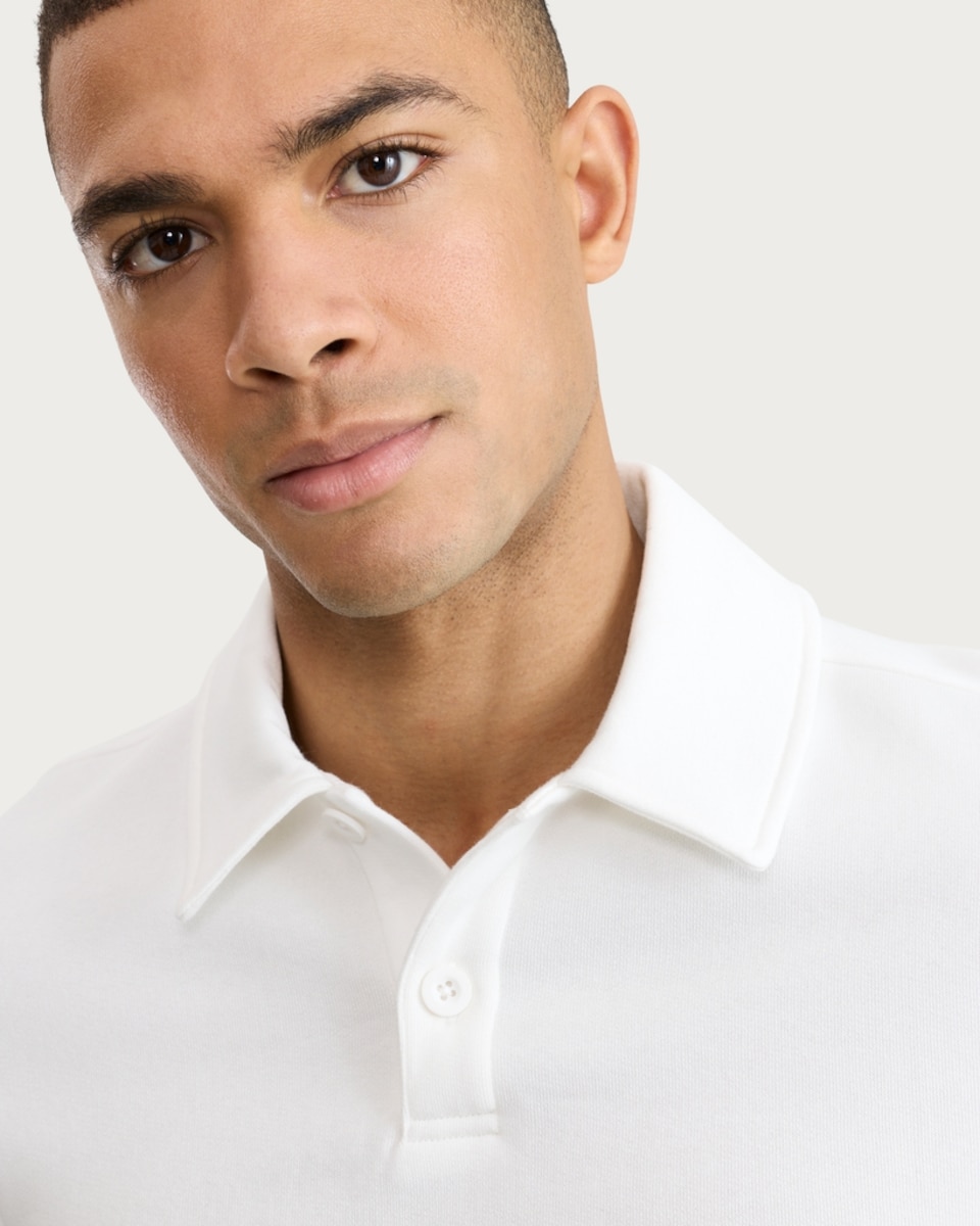 image 1 of F&F Pure Cotton Long Sleeved Rugby Shirt in Cream
