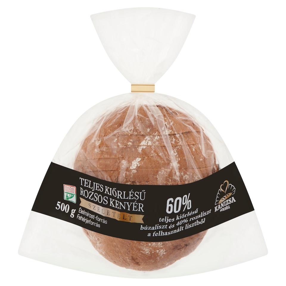 Kanizsa Pékség Sliced Wholemeal Rye Bread 500 g