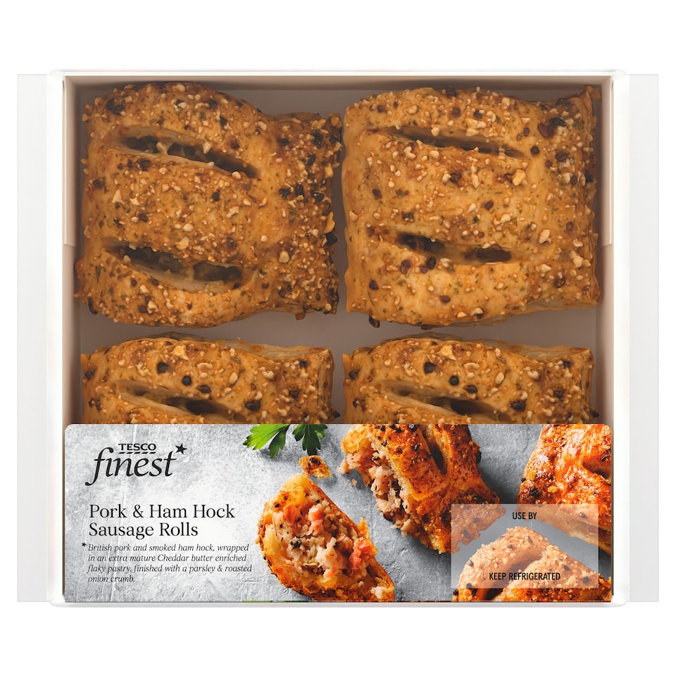 TESCO Finest Pork & Ham Hock Sausage Rolls 188g