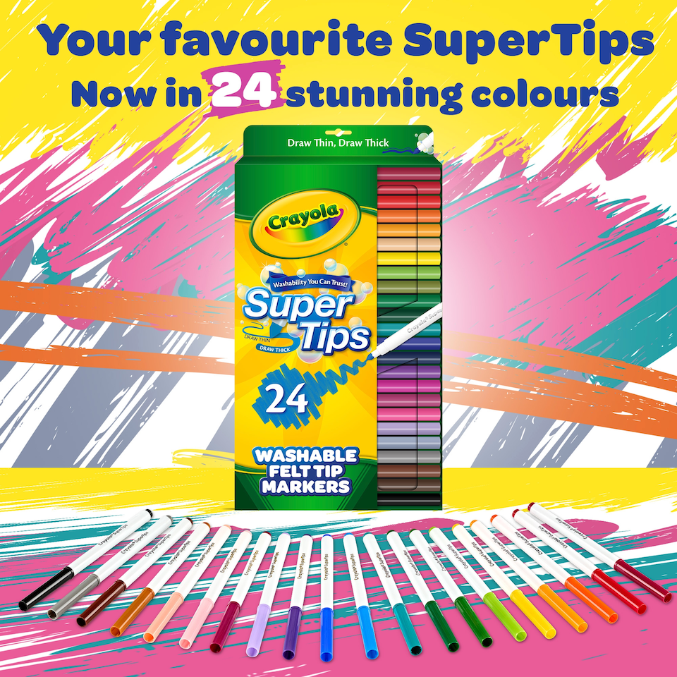 image 1 of Crayola Supertips 24 Pack
