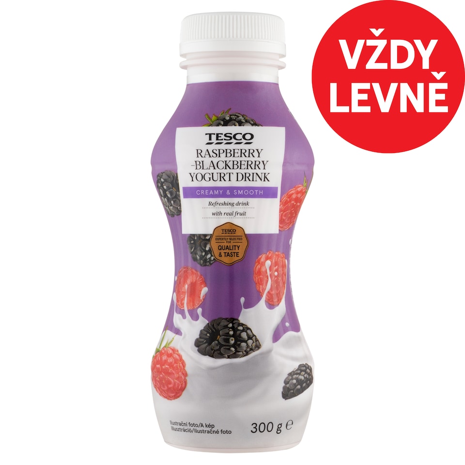Tesco Malinovo-ostružinový jogurtový nápoj 300g