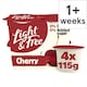 image 1 of Light & Free Cherry Greek Style Fat Free Yoghurt 4x115g