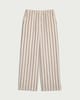 image 4 of F&F Linen Rich Striped Wide Leg Trousers in Cream