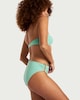 image 3 of F&F Ruched Side High Waisted Bikini Bottoms in Mint