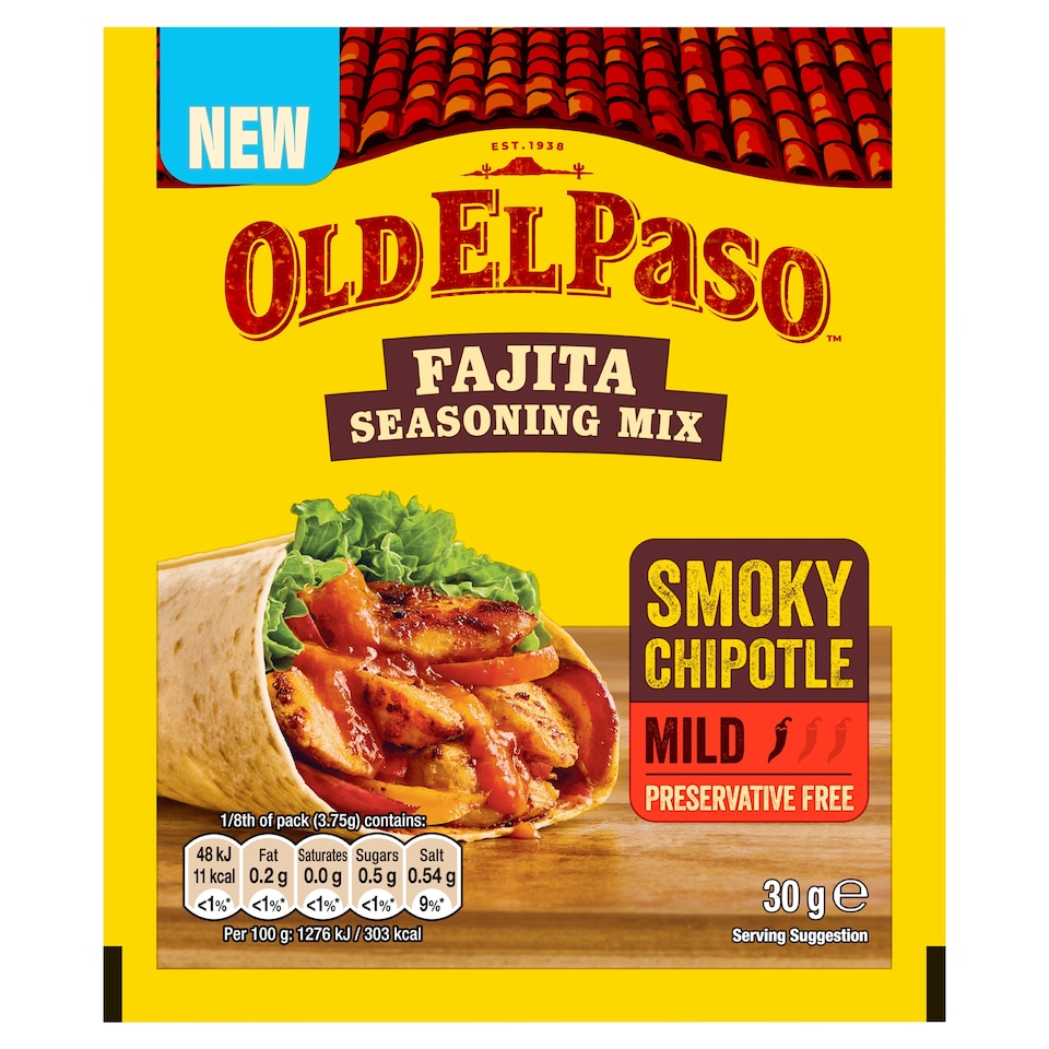 Old El Paso Smoky Chipotle Fajita Seasoning Mix 30g