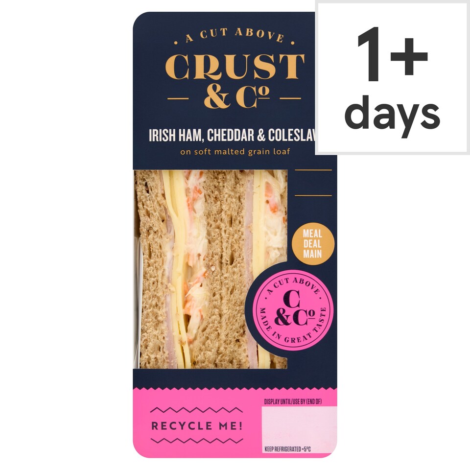 Crust & Co Irish Ham Cheddar & Coleslaw Sandwich 210g