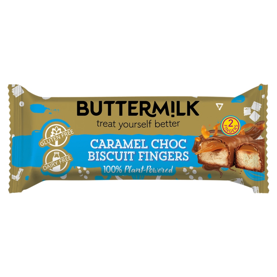 Buttermilk Plant Powered Gluten Free Caramel Choc Biscuit 2 Fingers 50g