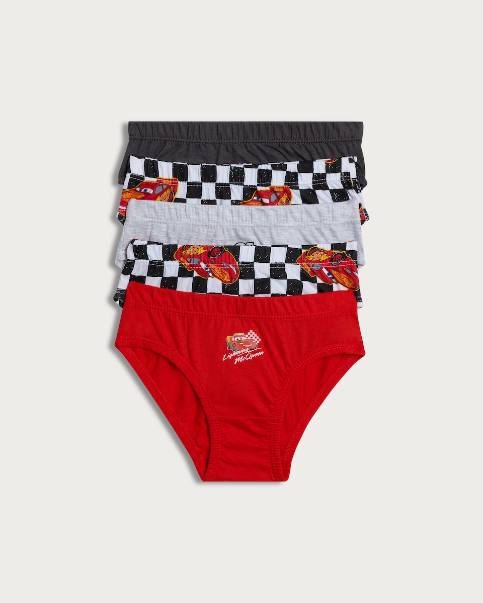 image 1 of Disney Cars 5-Pack Lightning McQueen Briefs  in Multi