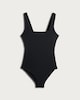 image 4 of F&F Contour Square Neck Bodysuit in Black