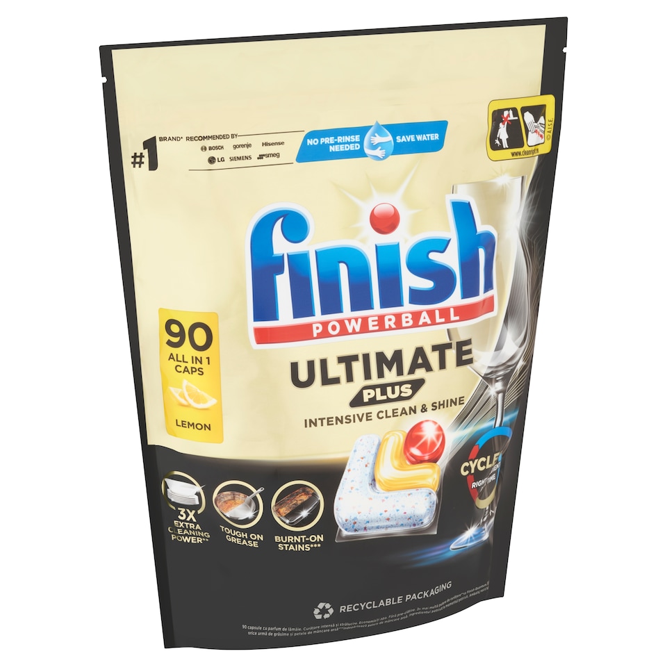 Finish Powerball Ultimate Plus All in 1 Citrom mosogatógép kapszula 90 db 1098 g  1. kép