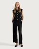 image 1 of F&F Textured Buttoned Co-ord Waistcoat in Black
