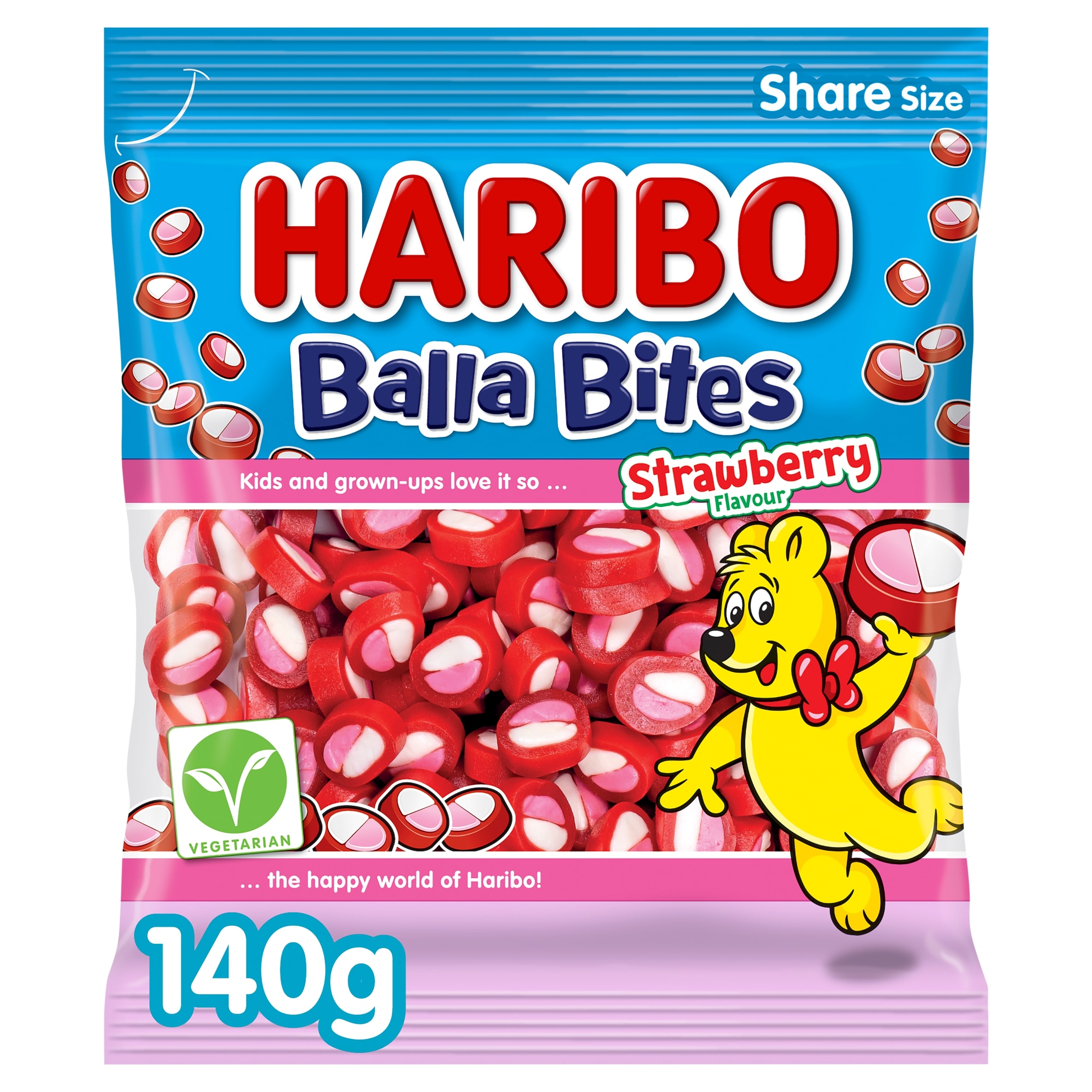 HARIBO Balla Bites Strawberry Flavour 140g