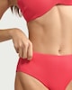 image 1 of F&F Ribbed Textured High Waisted Bikini Bottoms in Pink