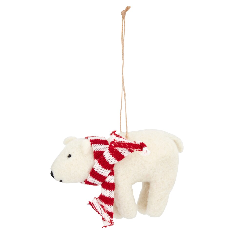Tesco Woollen Polar Bear Hanging Decorative