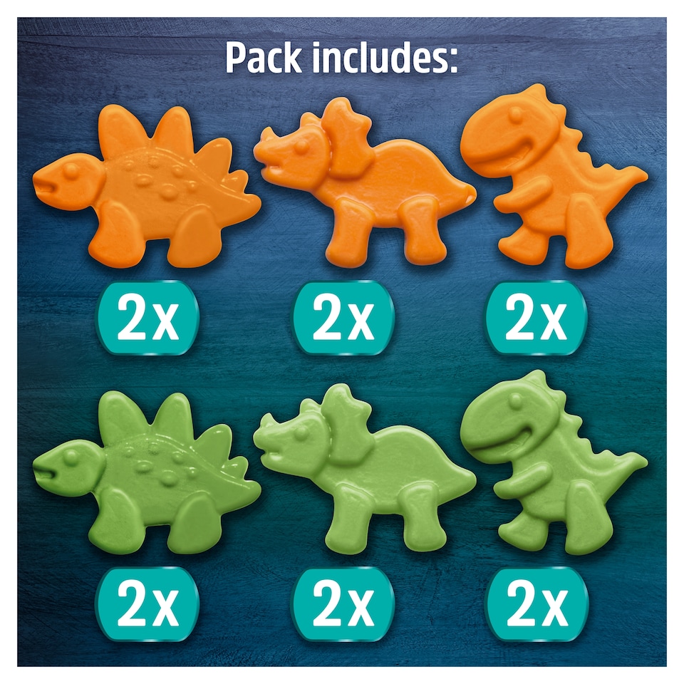 image 1 of Dr Oetker 12 White Chocolatey Dinosaurs 20G