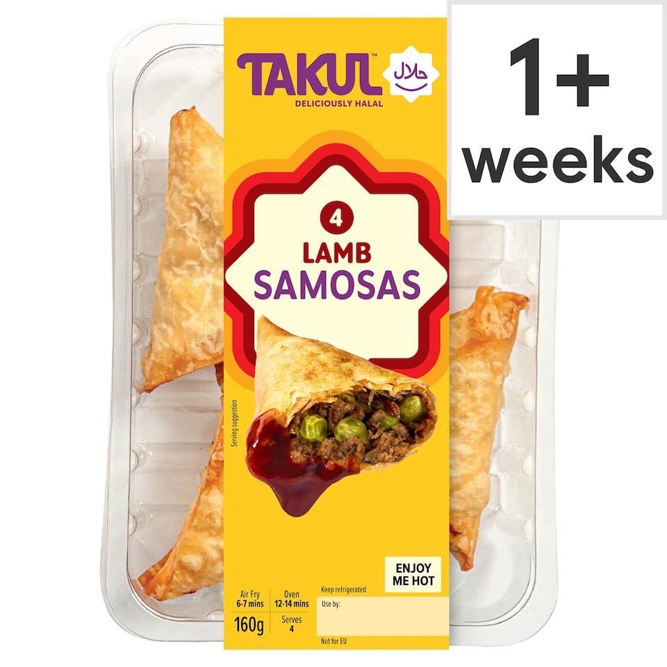Takul Halal Kitchen 4 Lamb Samosas 160G