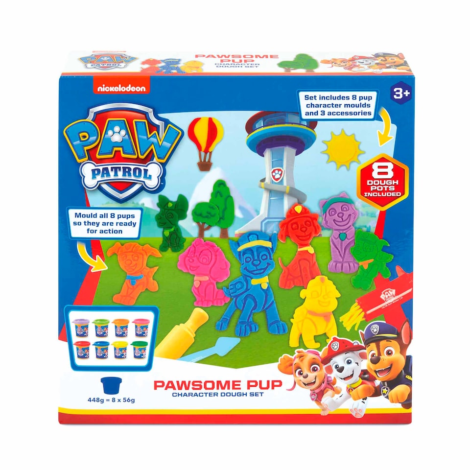 image 1 of Paw Patrol Pawsome Pup Character Dough Set 8 x 56 g (448 g)