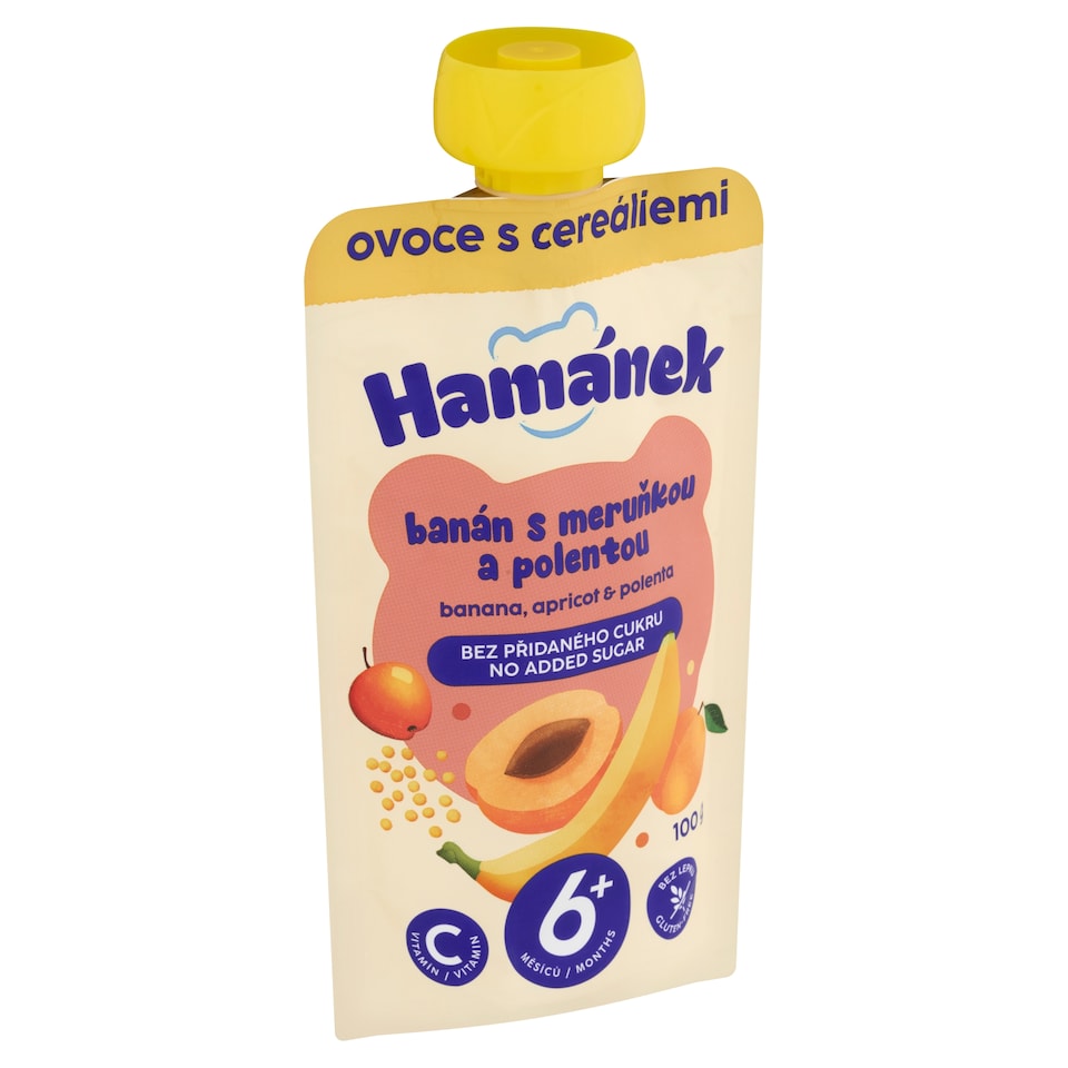 image 1 of Hamánek Banana, Apricot & Polenta 100g