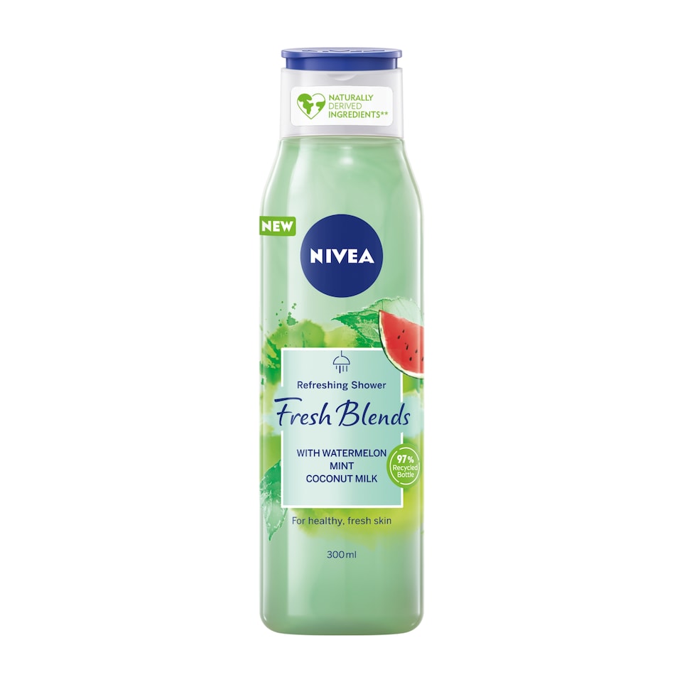image 1 of Nivea Shower Fresh Watermelon Mint Coconut Milk 300Ml
