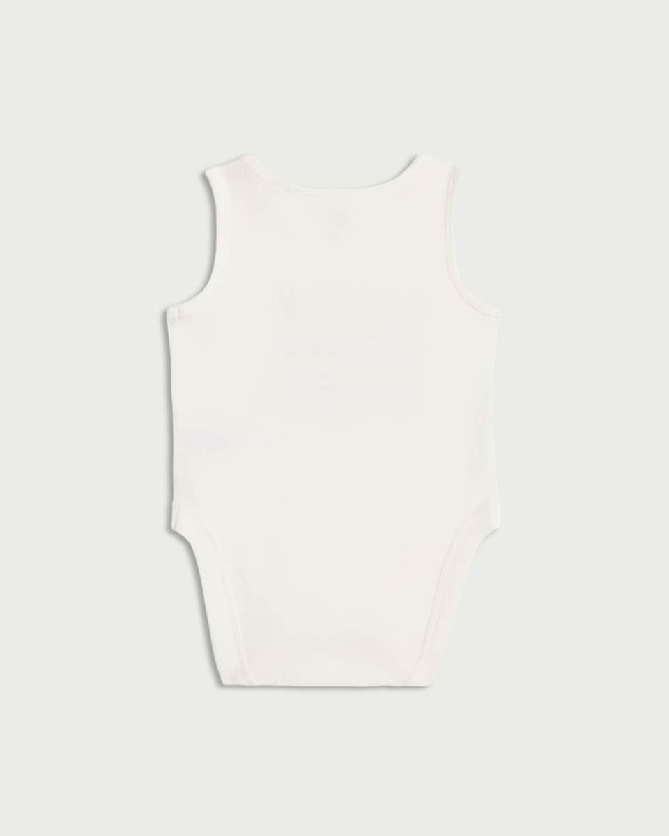 image 1 of F&F Baby Cotton Rich Bottle Service Please Slogan Bodysuit in White