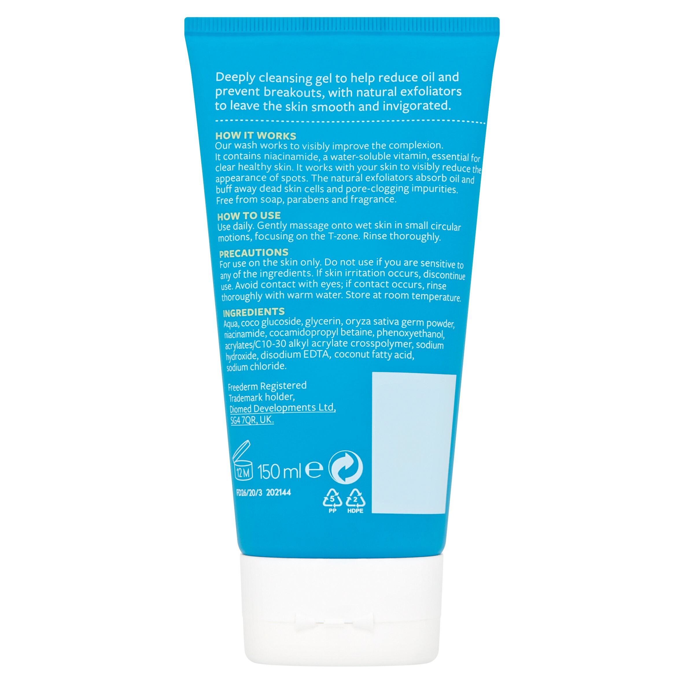 freederm exfoliating face wash