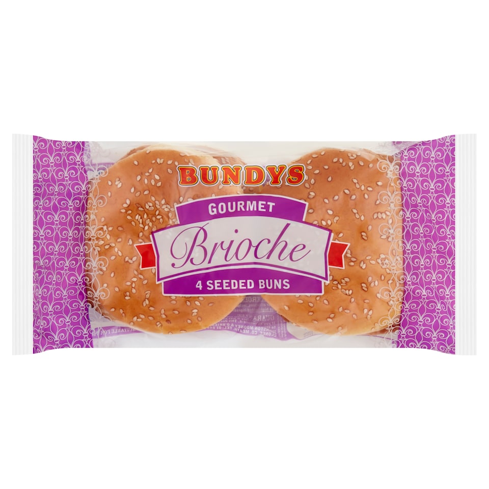 Bundy Gourmet Brioche 4 seed buns 320g