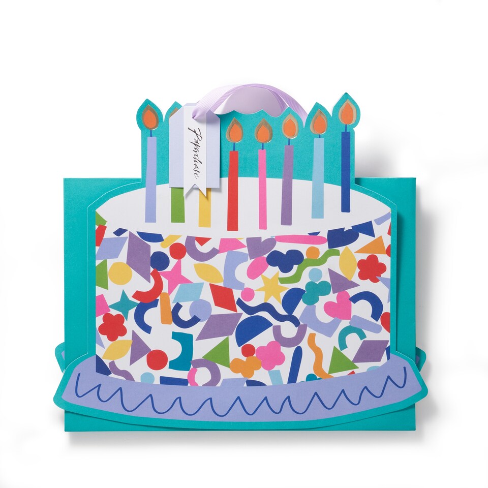 image 1 of Paperchase Rainbow Cake Gift Bag