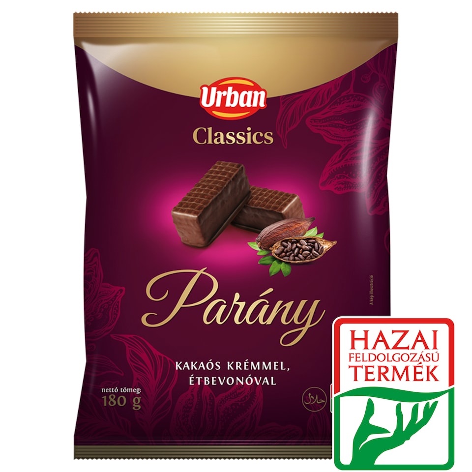 Urban Classics Wafers with Cocoa Cream Filling Dipped in Cocoa Mass 180 g