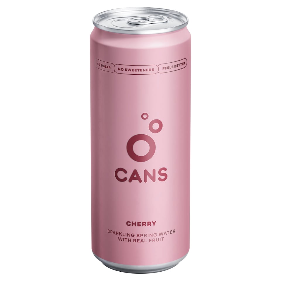 Cans Sparkling Water with Cherry and Sour Cherry Flavor 330ml