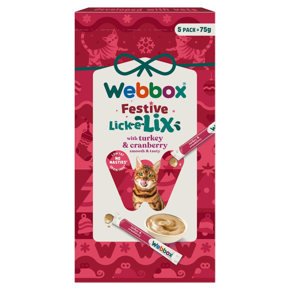 Webbox Lick E Lix Cream Turkey & Cranberry 5 X 15G