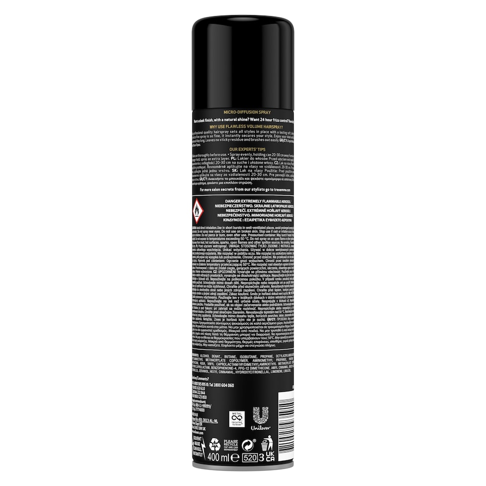 image 1 of TRESemme Flawless Volume Hairspray 400ml