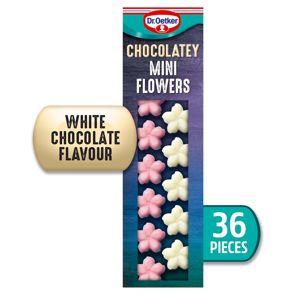 image 1 of Dr. Oetker 36 White Chocolatey Mini Flowers 13G