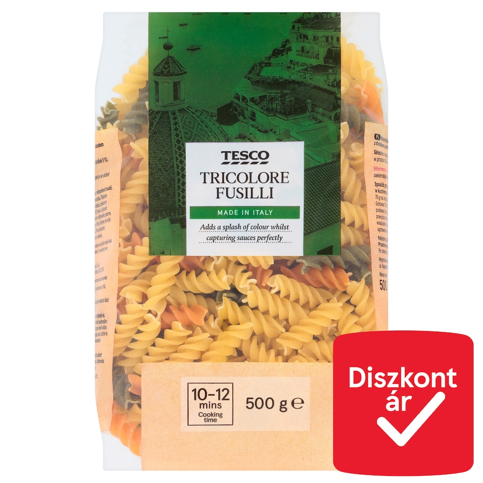 Tesco Tricolore Fusilli Durum Dry Pasta 500 g