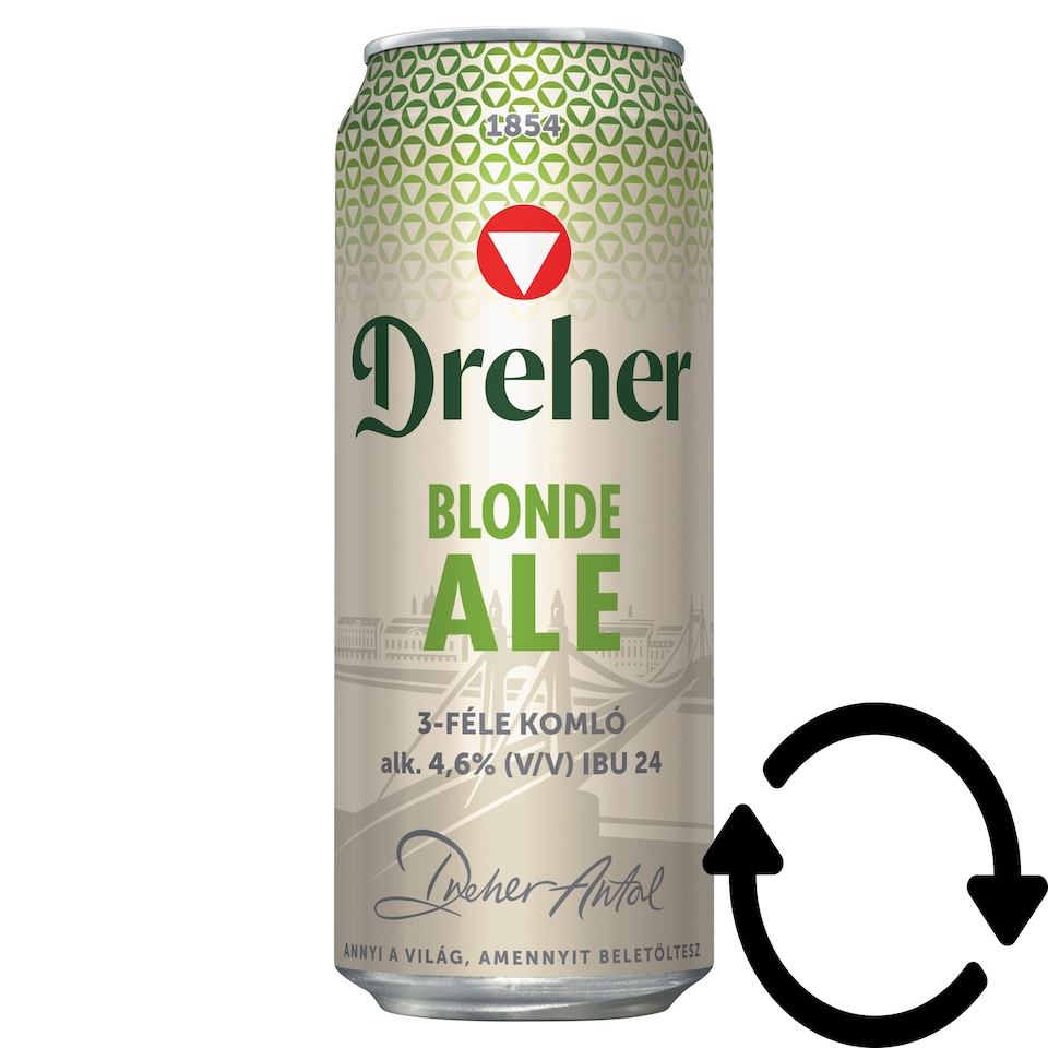 Dreher Blonde Ale felsőerjesztésű minőségi világos sör 4,6% 0,5 l