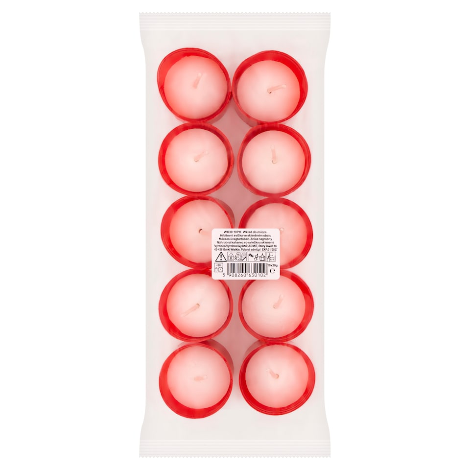 Náhrobný kahanec so sviečkou 10 x 30 g
