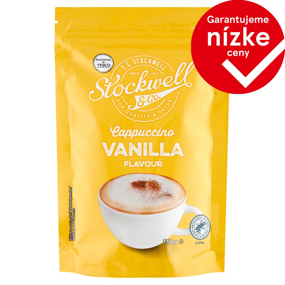 Stockwell & Co. Instantný kávový nápoj v prášku s príchuťou vanilky 130 g