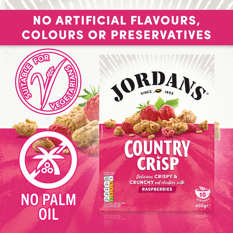 image 1 of Jordans Country Crisp Raspberry Cereal 450g